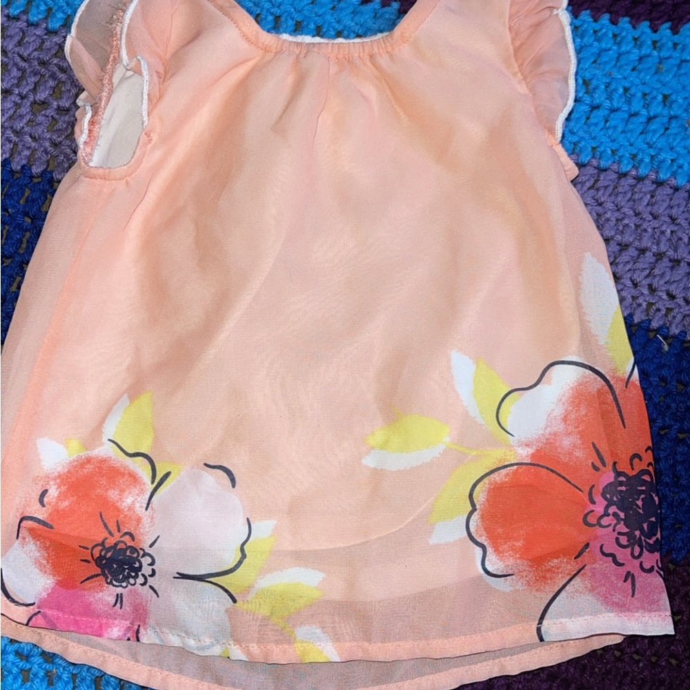 Floral Peach Kids Top
